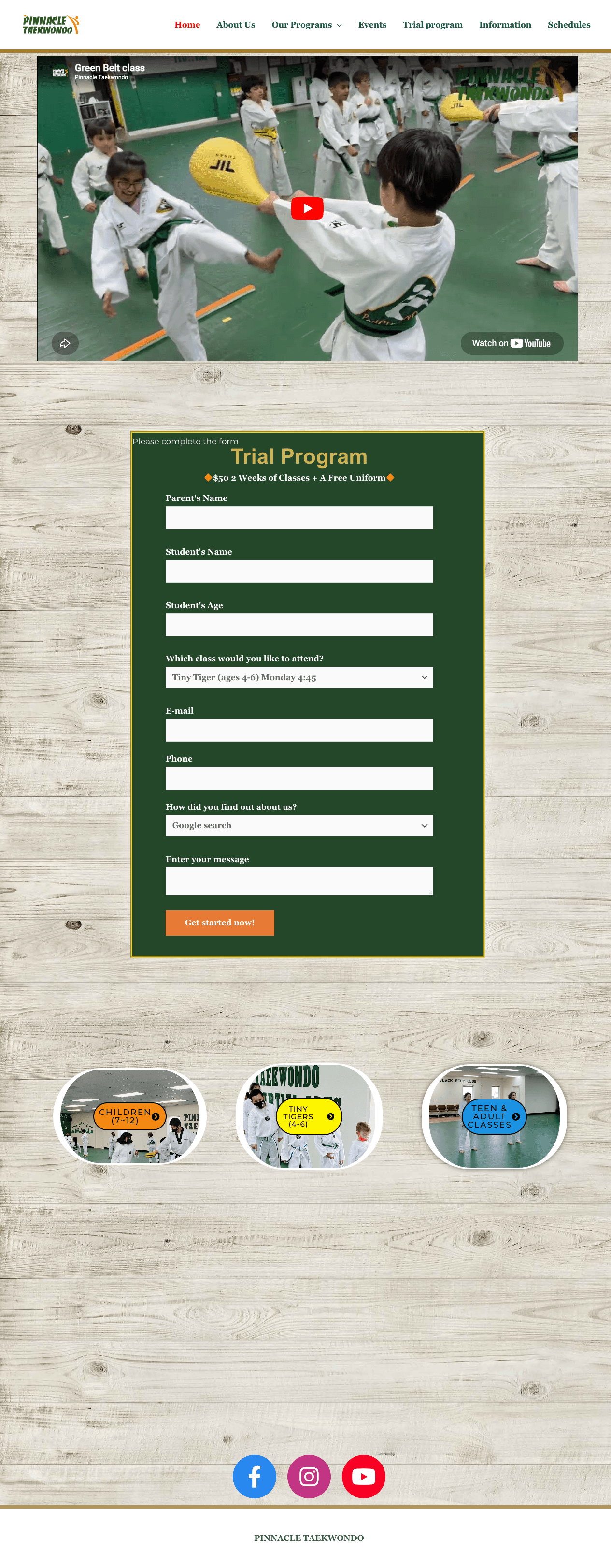 Current tracytkd.com homepage audit screenshot